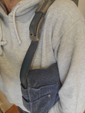 DIESEL Vintage corduroy Shoulder Bag & Distressed Leather Belt